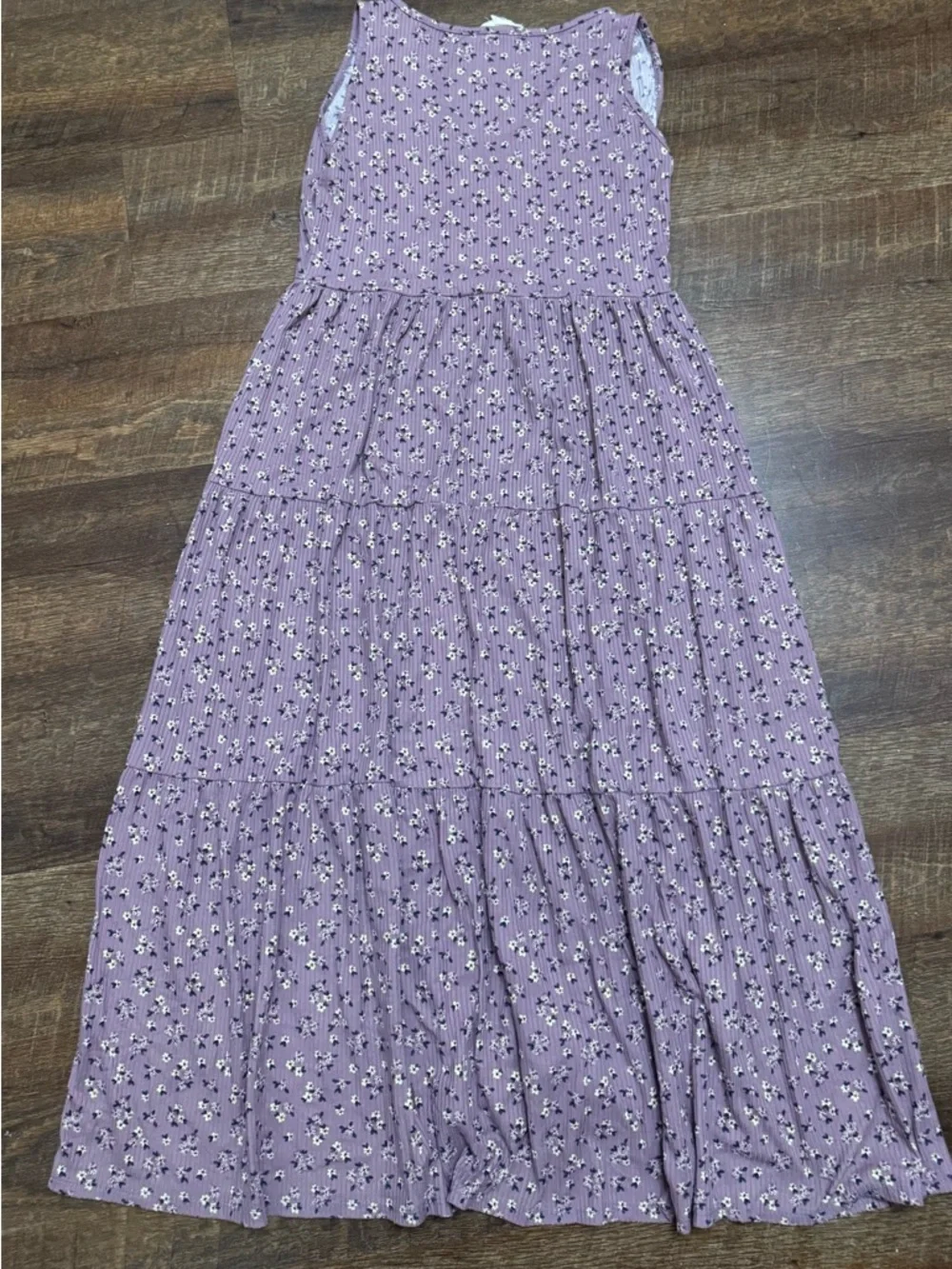 Jessica Simpson Floral Ribbed Maxi Dress Summer Dress M Boho - Picture 4 of 9